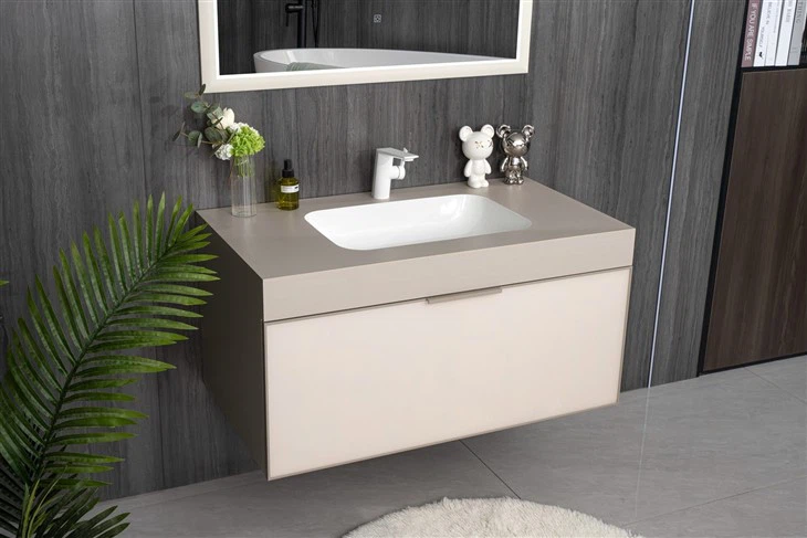 Chinese fashionable bathroom wooden cabinet